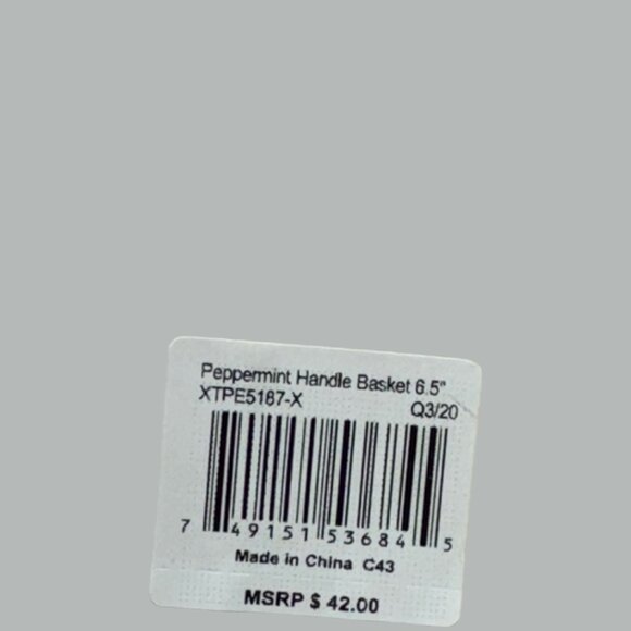 Spode Christmas Tree Peppermint Handle Basket 6.5 in Candy‎ Dish S3324-A20 - Picture 12 of 12